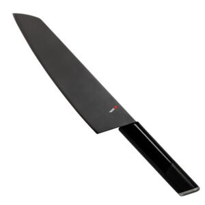 An all purpose knife displayed diagonally, showing the entire knife