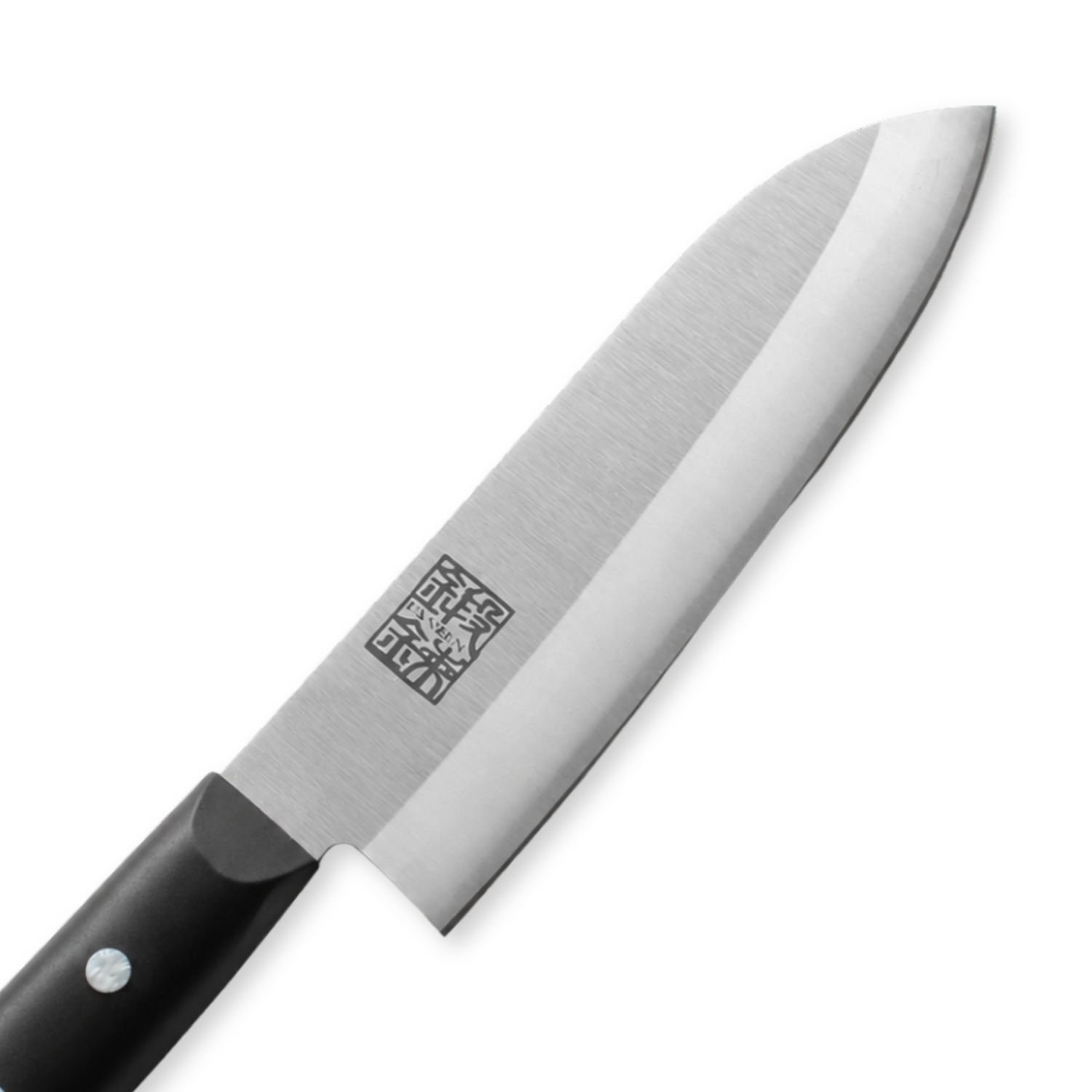 An all-purpose knife focusing on its blade, shown diagonally