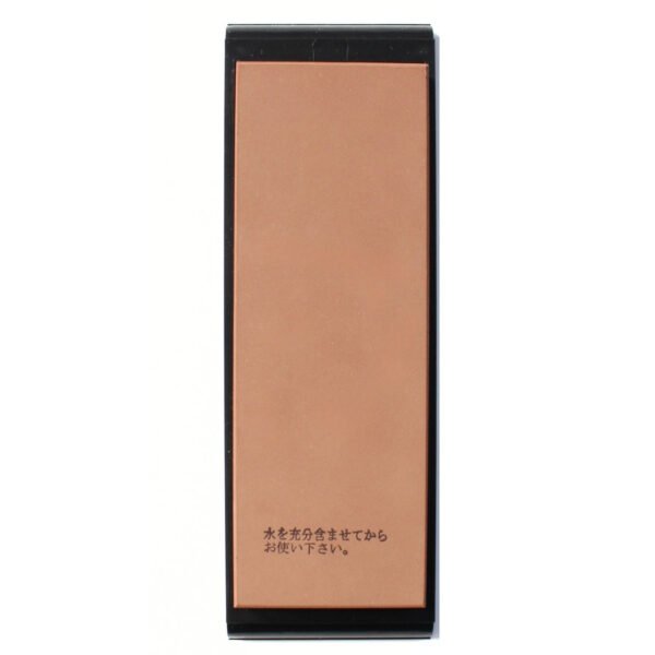A medium grit whetstone without a case, fully displayed