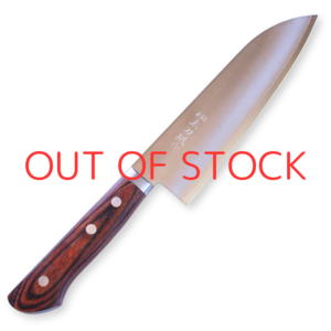 An all purpose knife displayed diagonally, showing the entire knife with text of out of stock