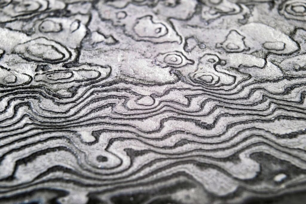 Close-up Damascus patterns