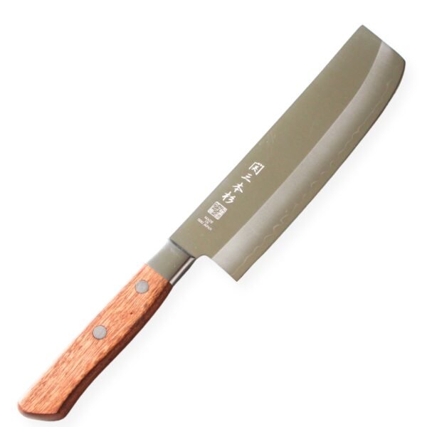 A vegetable knife displayed diagonally, showing the entire knife