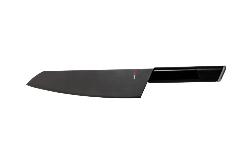All purpose knife displayed vertically against a white background