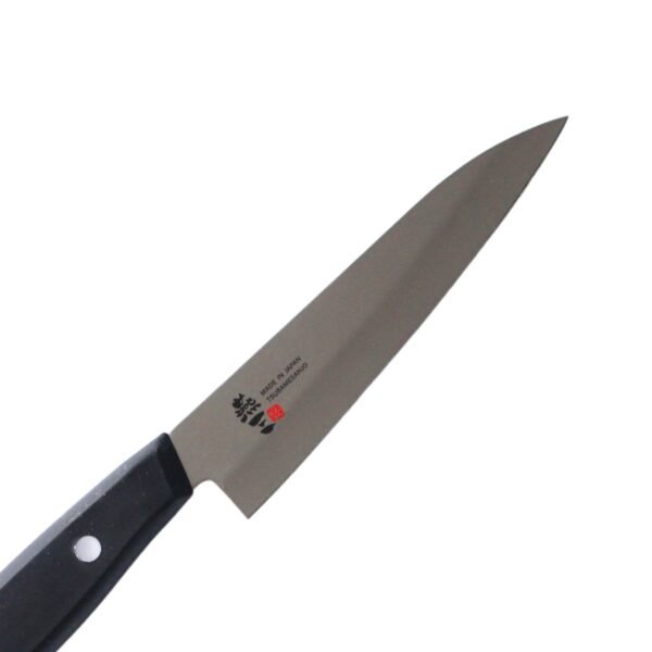 A petty knife focusing on its blade, shown diagonally