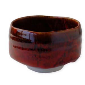 Front view of a matcha bowl showing its overall shape