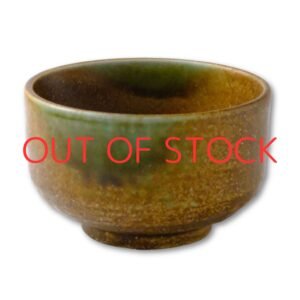 Front view of a matcha bowl showing its overall shape with a text of out of stock