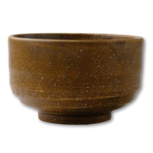 Front view of a matcha bowl showing its overall shape