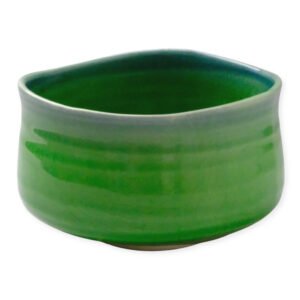 Front view of a matcha bowl showing its overall shape