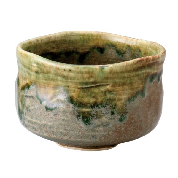 Front view of a matcha bowl showing its overall shape