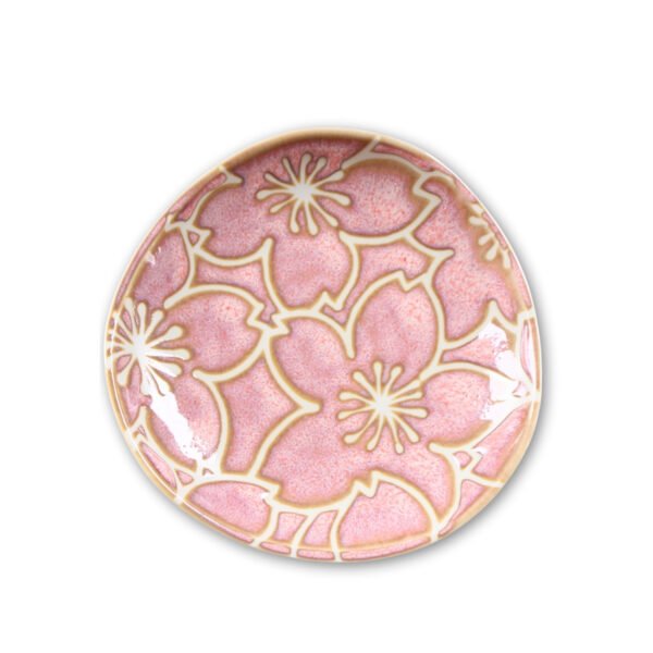 Top view of a small plate showing the entire design