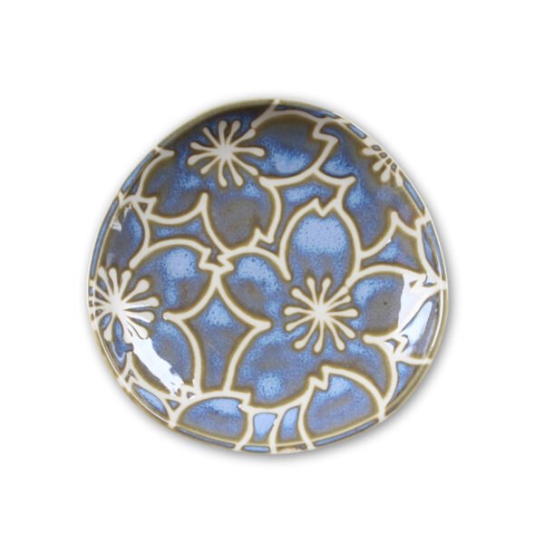 Top view of a small plate showing the entire design