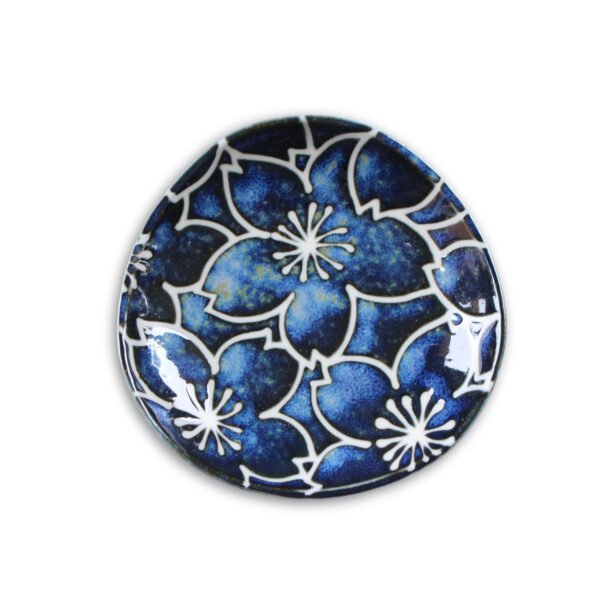 Top view of a small plate showing the entire design