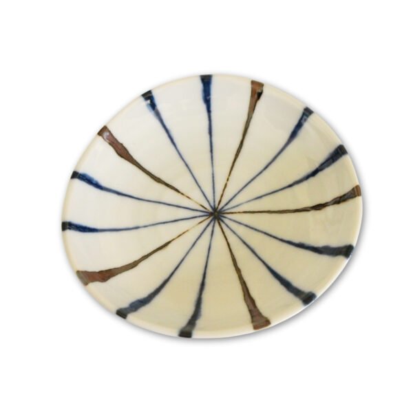 Top view of a small plate showing the entire design