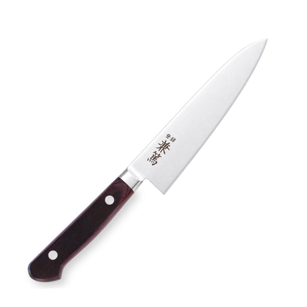 A petty knife displayed diagonally, showing the entire knife