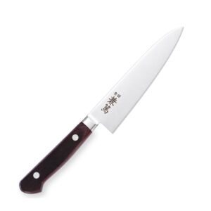A petty knife displayed diagonally, showing the entire knife