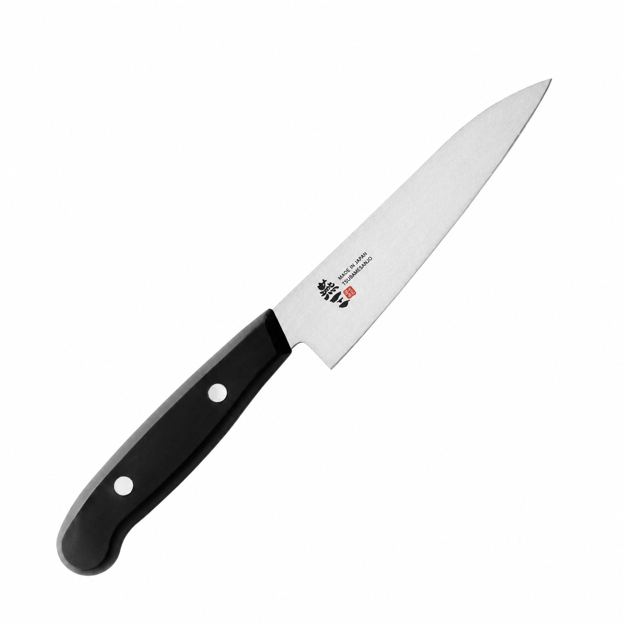 A petty knife displayed diagonally, showing the entire knife